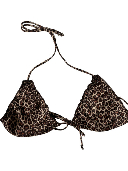 Motel Rocks Pumyla Leopard Animal Print Bikini Top - Size Small