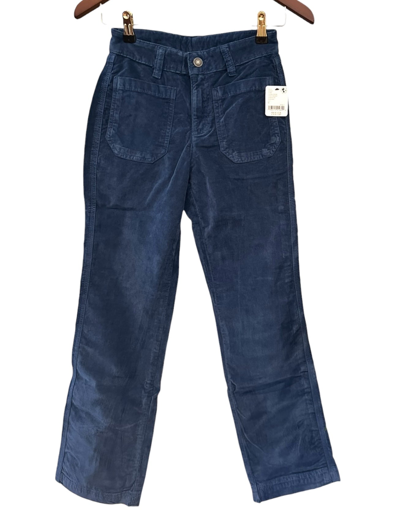 Free People Velvet High Time Kick Flare - Navy - US 2 UK 6 RRP 78
