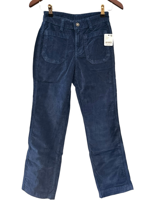 Free People Velvet High Time Kick Flare - Navy - US 2 UK 6 RRP 78