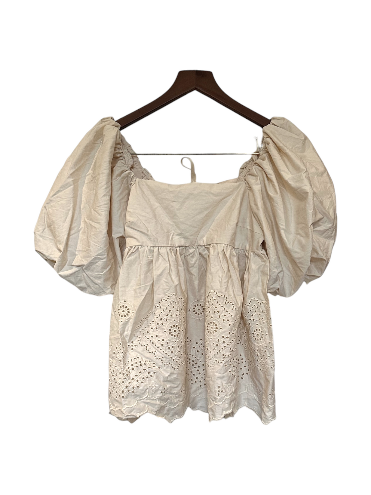 Anthropologie Moon River Eyelet Babydoll Top - Size M