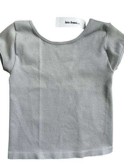 Urban Outfitters iets frans.. Scoop Neck Seamless Grey Top - Size L