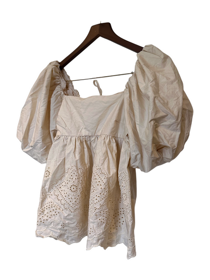 Anthropologie Moon River Eyelet Babydoll Top - Size M