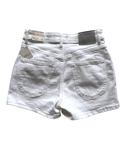 Free People White Denim We The Free Shorts - W26 UK 8