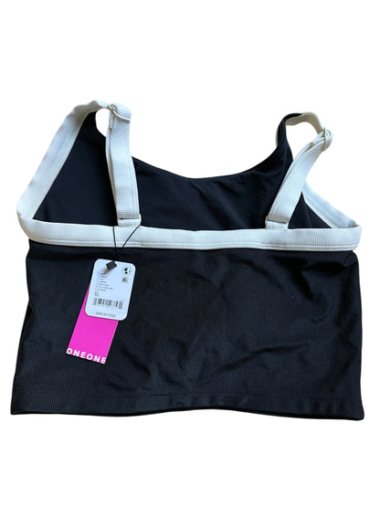 Free People X One One Black White Contract Bikini Top - Size XL UK 14