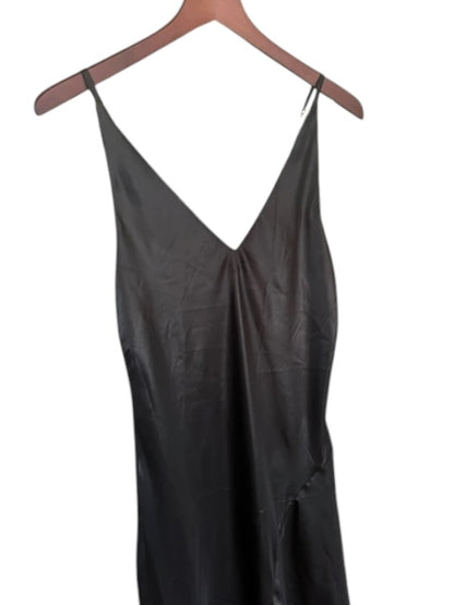Allsaints Black V Neck Slip Midi / Maxi Megan Dress - Size S