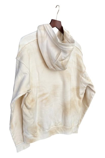 RRP 118 Free People Your Favourite Washed Sweatshirt Hoodie Cream Brown - Size XS