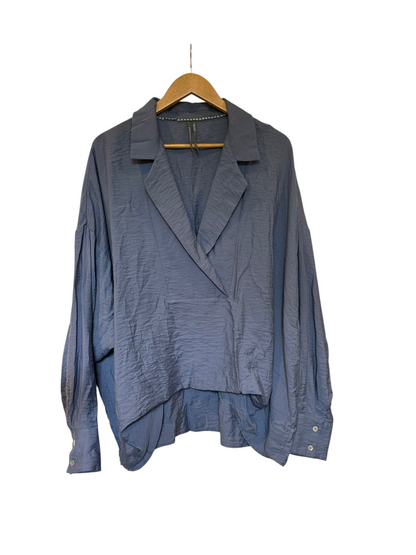 Anthropologie The Dylon Long-Sleeve Wide-Placket Top Blouse - Size XL