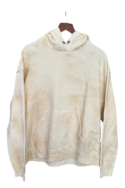RRP 118 Free People Your Favourite Washed Sweatshirt Hoodie Cream Brown - Size XS