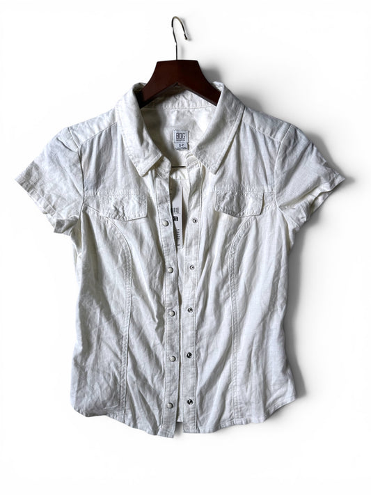 Urban Outfitters BDG White button Down Linen Blouse - Size S