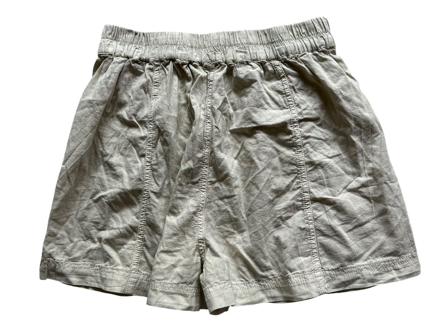 Free People Get Free Beige Poplin Pull-On High Waisted Shorts - Size XS