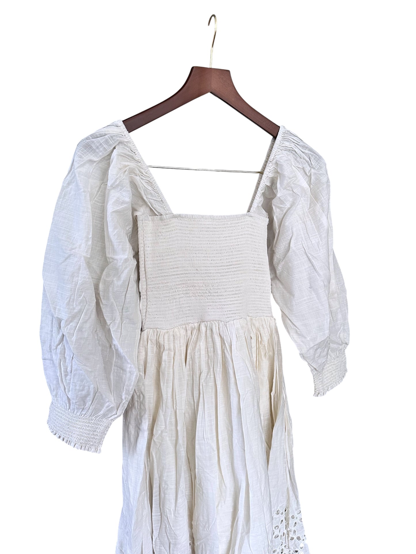 Free People Summer Perfect Storm Sleeve Midi Dress Ivory Size XS