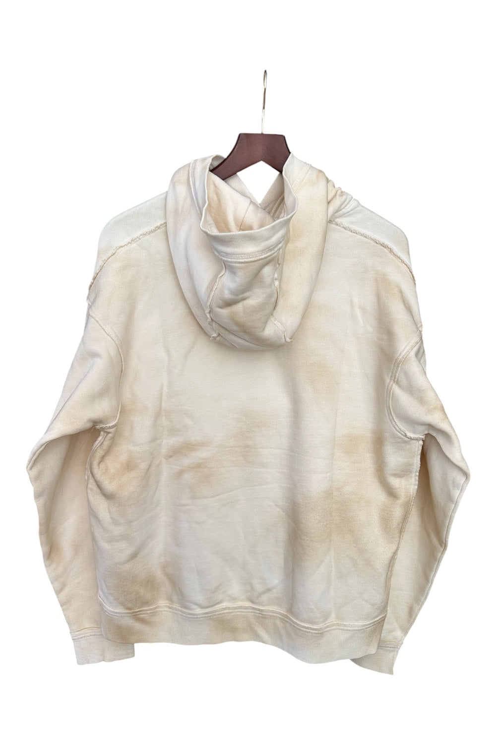 RRP 118 Free People Your Favourite Washed Sweatshirt Hoodie Cream Brown - Size XS