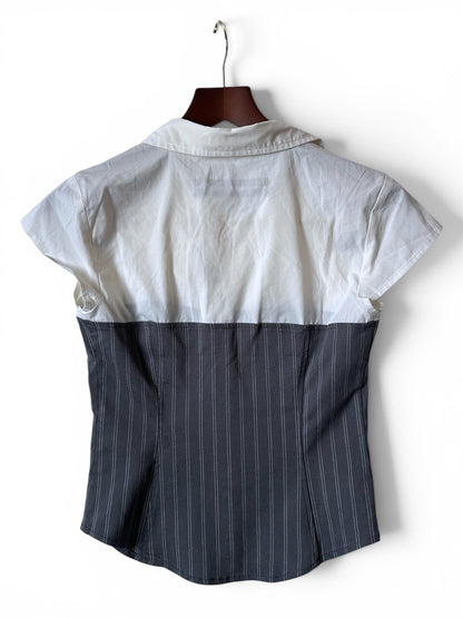 Urban Outfitters Silence & Noise Corset Pinstripe Hybrid Shirt - Size S