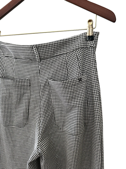Anthropologie Maeve Black White Jude Houndstooth Print Trousers - UK 10