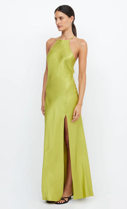 Bec + Bridge Teresa Halter Maxi Dress in Wasabi - Size 14