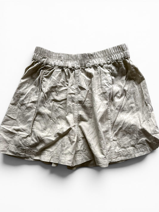 Free People Get Free Beige Poplin Pull-On High Waisted Shorts - Size XS