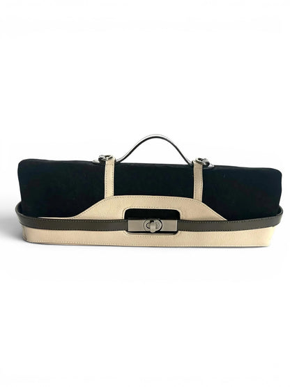 Bcbgmaxazara 2 Way Clutch Handbag - Black / Beige / Silver