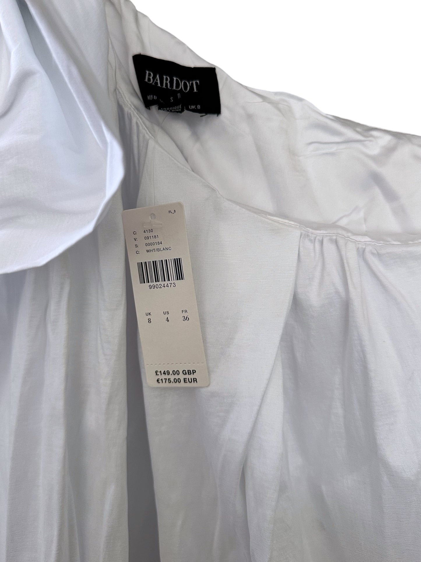 Anthropologie Bardot Razia One Shoulder Bubble Hem Mini Dress Orchid White - Size UK 8