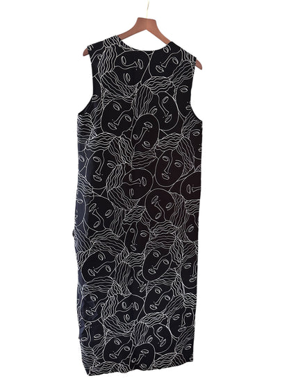 Bimba y Lola Black White Contrast Face Dress - Size M