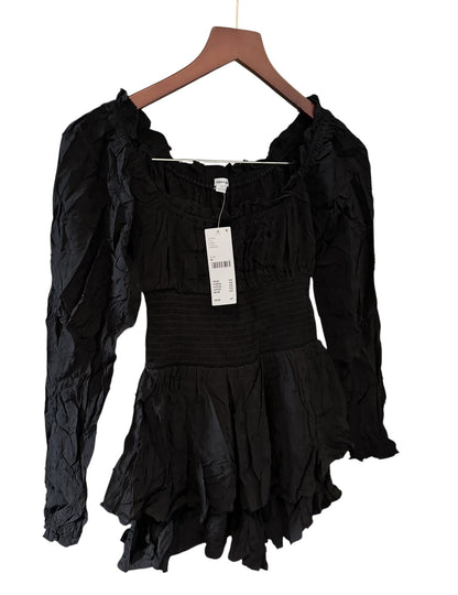 Urban Outfitters Black off the shoulder Romper Playsuit Size XSmall