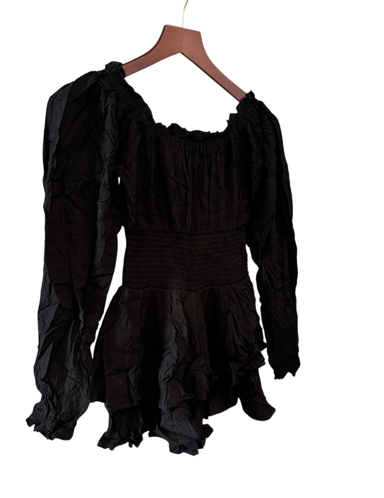 Urban Outfitters Black off the shoulder Romper Playsuit Size XSmall