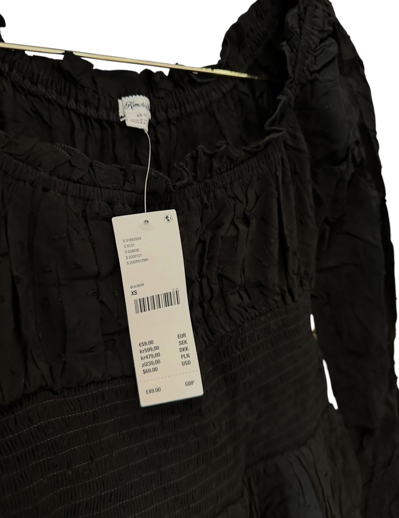 Urban Outfitters Black off the shoulder Romper Playsuit Size XSmall