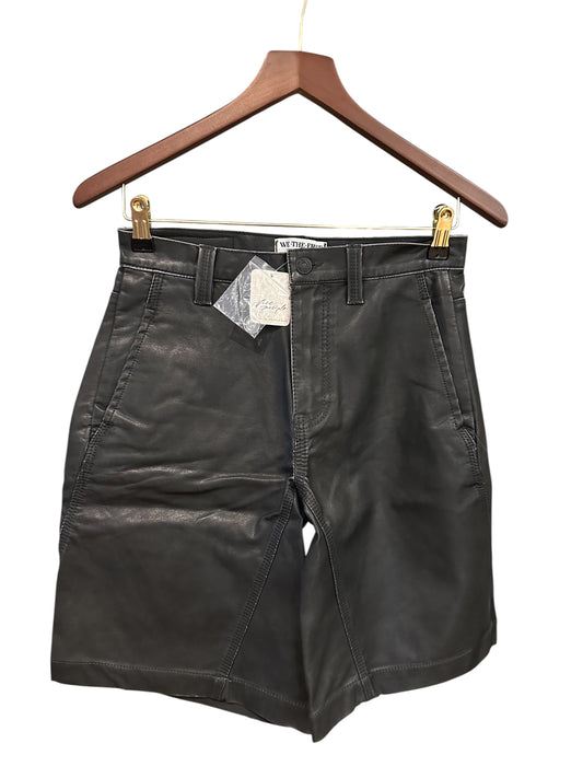 Free People We The Free Dylan Vegan Long Shorts - Black Charcoal Grey Combo - Size 24 UK 4