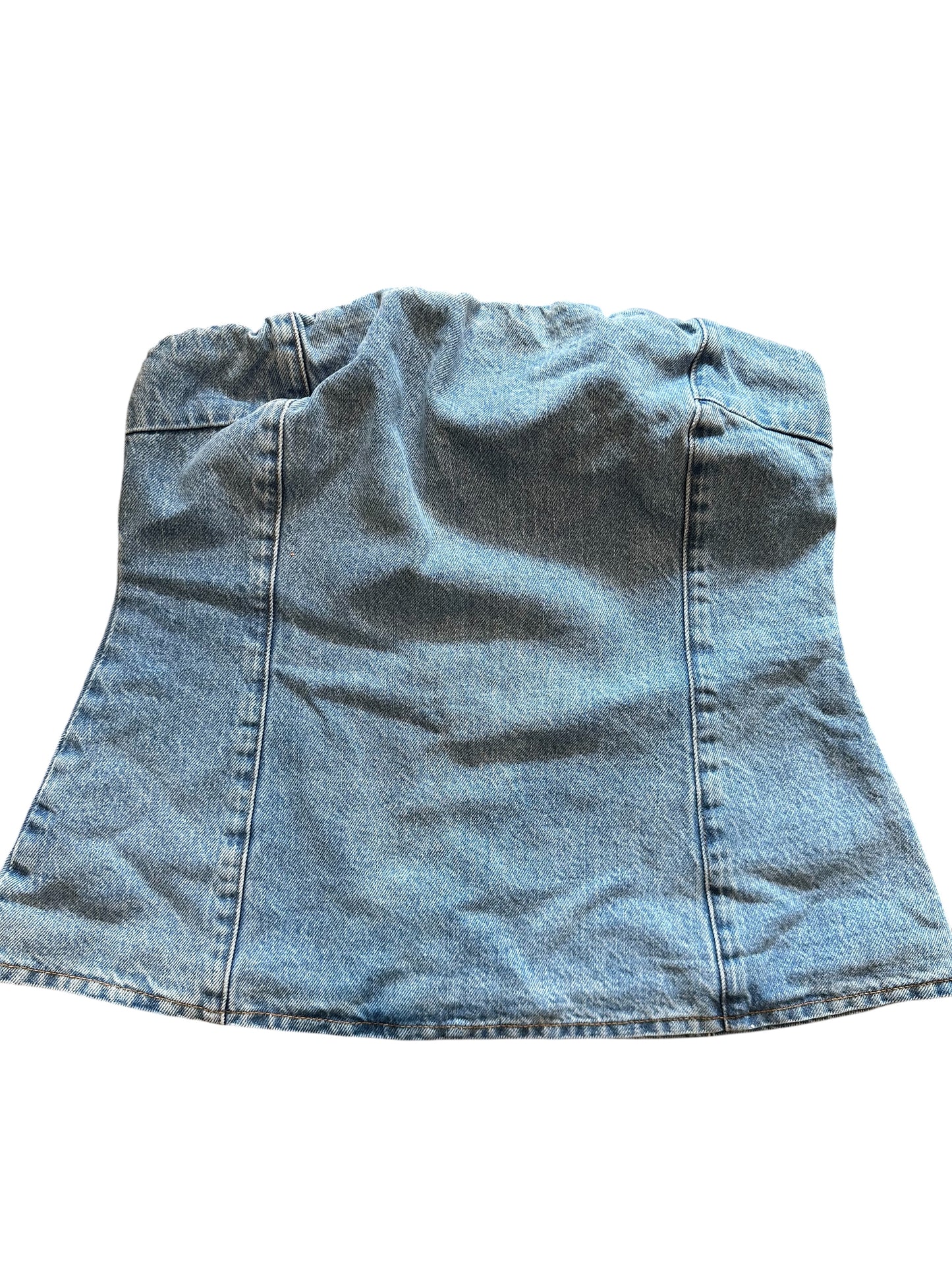 Free People - Remain RMN Studios Denim Charli Bodice Mid Blue UK 12