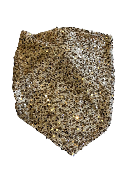 Motel Rocks Urban Outfitters Dudley Gold Sequin Mesh Tank Top - Size M
