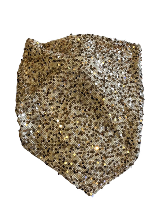 Motel Rocks Urban Outfitters Dudley Gold Sequin Mesh Tank Top - Size M