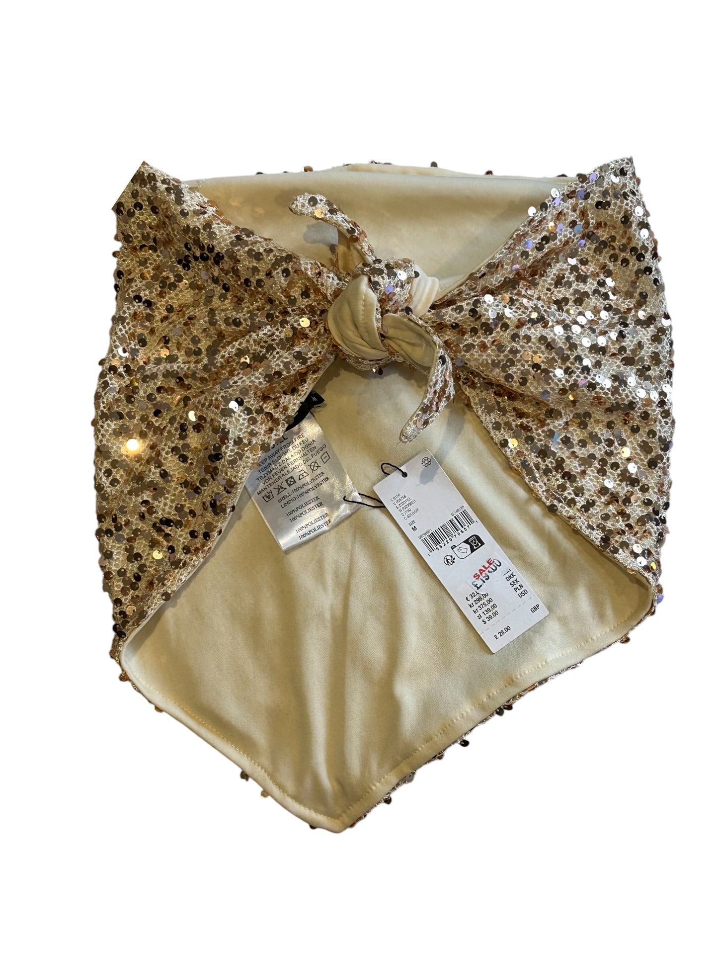Motel Rocks Urban Outfitters Dudley Gold Sequin Mesh Tank Top - Size M