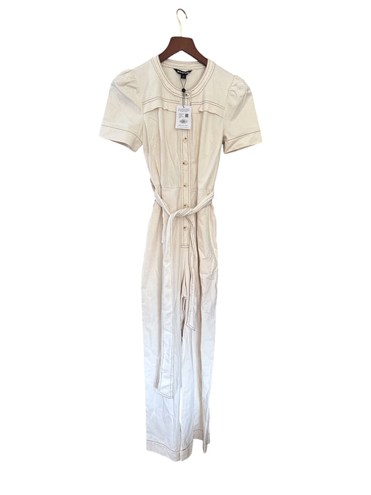 Whistles Alana Denim Jumpsuit, Ivory - EU 34 UK 6 RRP 149