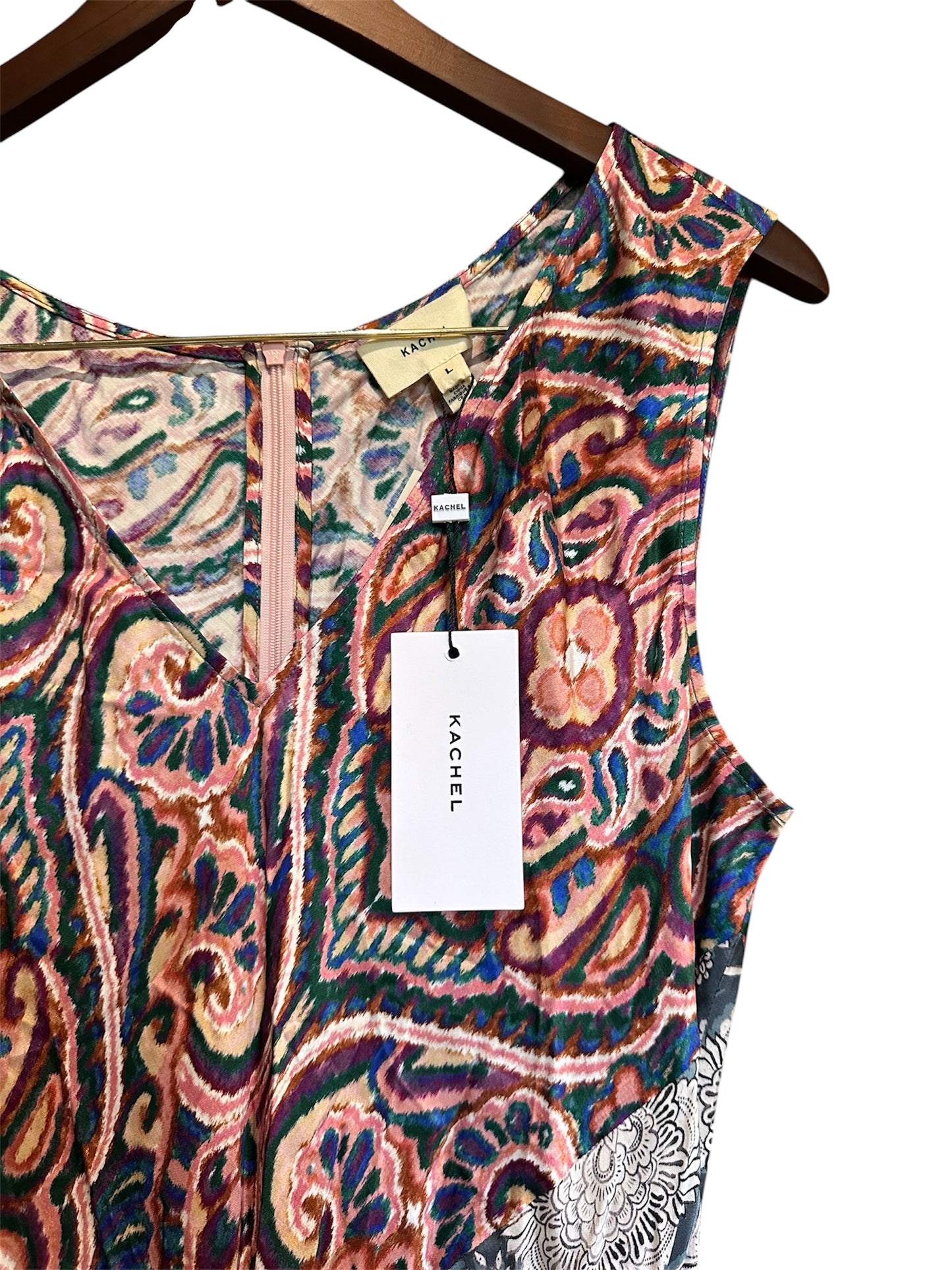 Kachel for Anthropologie  Boho Paisley Sleeveless Maxi Dress - Size L