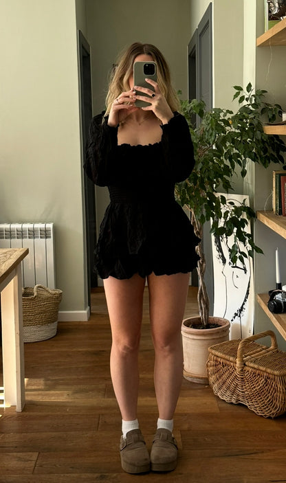 Urban Outfitters Black off the shoulder Romper Playsuit Size XSmall