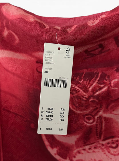 Miaou x Urban Outfitters Red Pink Moni Stamp Mini Skirt - Size XXL