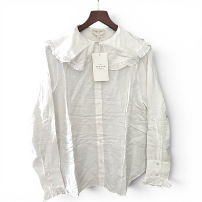 Sézane White Amael Shirt Size 34 UK 6 Current Stock 115